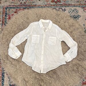 Lilly Pulitzer linen button-down top size large